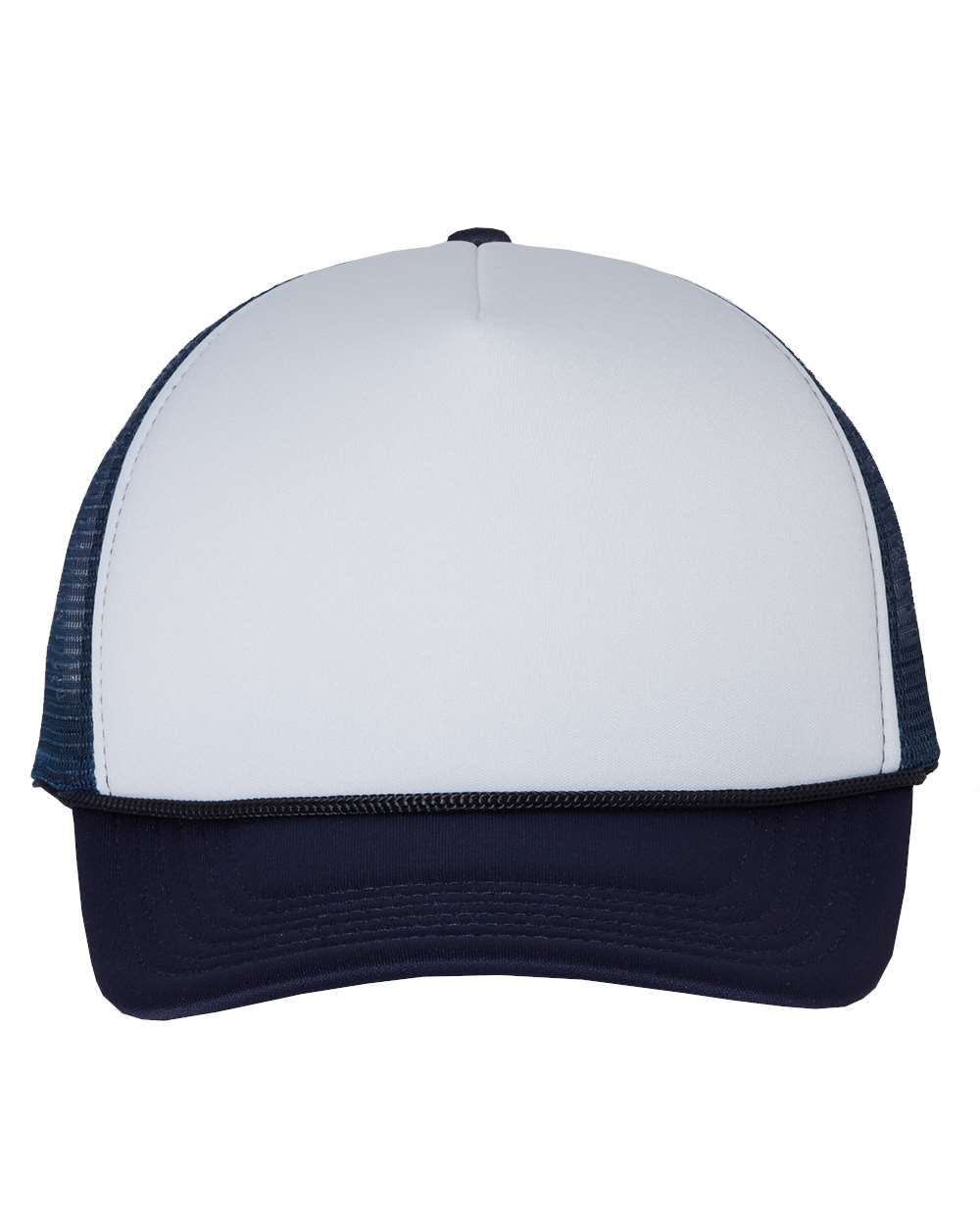 Valucap - Foam Mesh-Back Trucker Cap - VC700 - White/Navy - BULK SALE - 22 QTY - $48.00