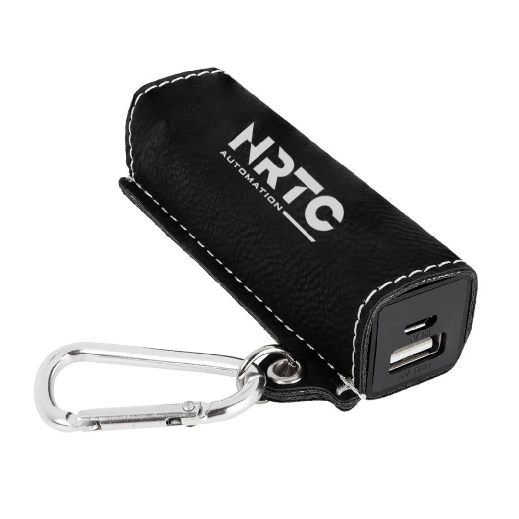 Leatherette 2200 mAh Power Bank with USB Cord