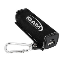Load image into Gallery viewer, Leatherette 2200 mAh Power Bank with USB Cord
