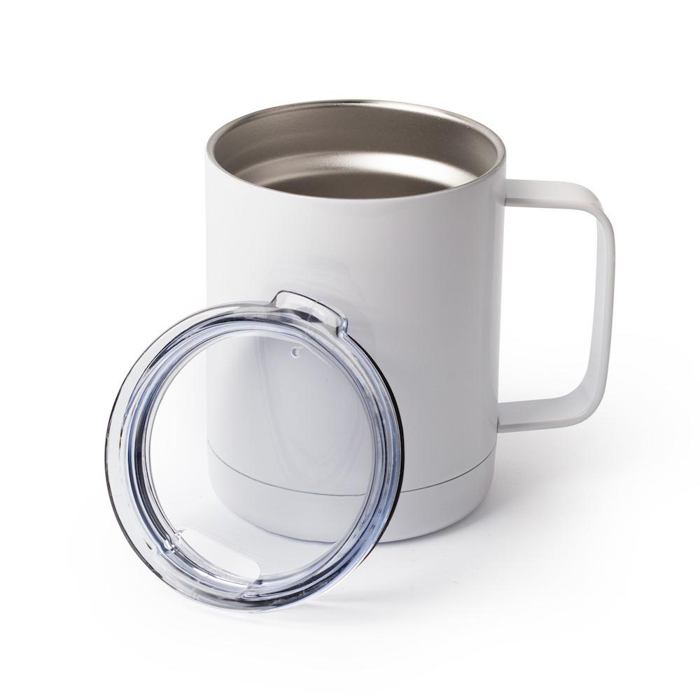10 OZ WHITE STAINLESS COFFEE CUP - SSCW10 - BULK SALE